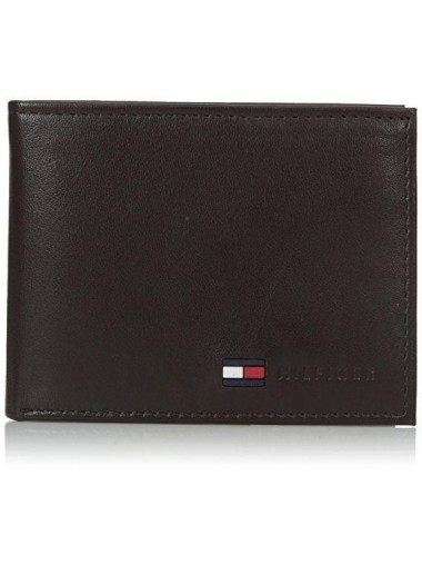Tommy Hilfiger Men's Leather Passcase Wallet - Brown